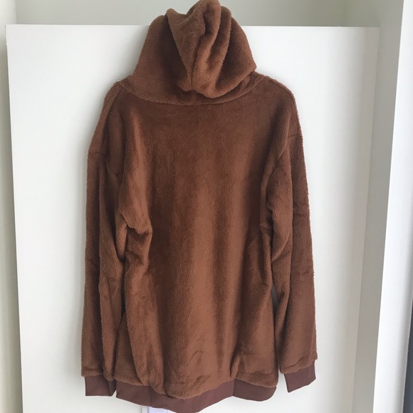 Cozy Warm Teddy Oversized Pullover Sweater Hoodie - Picture 5 of 6
